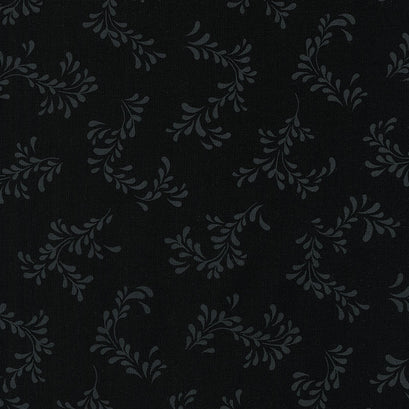 Jardin Noir - Vines Black Yardage