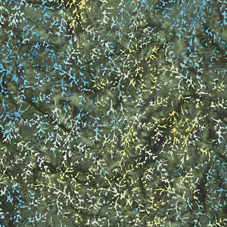 River Walk Batiks - Sprigs Green Turtle Yardage