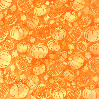Hocus Pocus Batiks - Pumpkins Orange Pumpkin Yardage