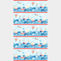 Out to Sea - Border Stripe Blue Multi Yardage Alternative View #1