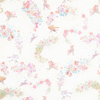 Unicorn Meadow - Unicorns Cream Yardage