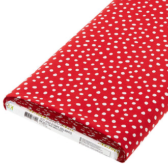 Dot and Stripe Delights - Red Small Dots 10 Yard Bolt