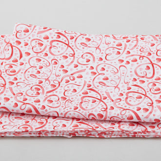 Digital Designs - Hearts & Love White 2 Yard Cut