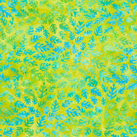 Artisan Batiks - Totally Tropical - Leaves Lime Yardage Primary Image