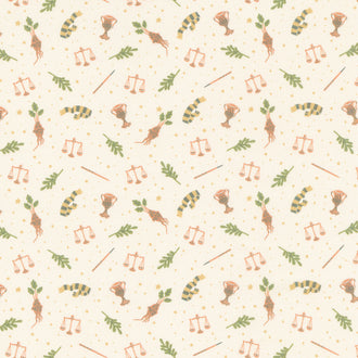 Wizarding World - Hufflepuff Icons Sage Yardage