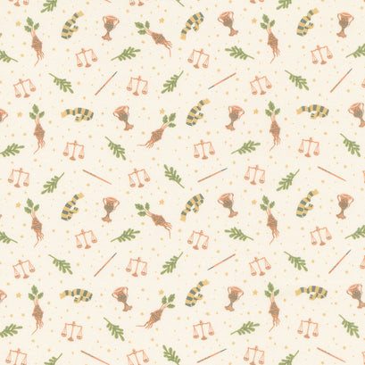 Wizarding World - Hufflepuff Icons Sage Yardage