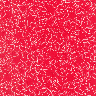 Sweet Freedom - Stars Red Yardage