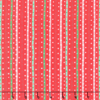 Twas - Sugarplum Stripe Red Yardage