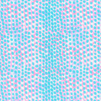 Happy - Layered Dot Hot Pink Yardage