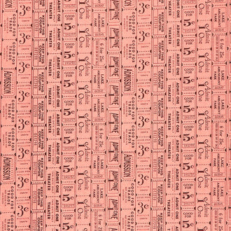 Art Journal - Ticket Rolls Coral Yardage
