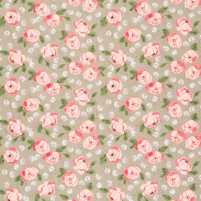 Country Rose - Country Bouquet Taupe Yardage