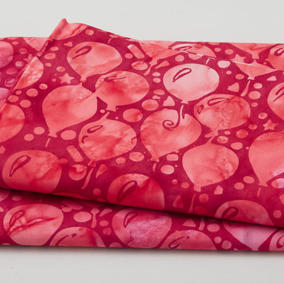 Rainbow Celebration Batiks - Balloons Pink Magenta 2 Yard Cut
