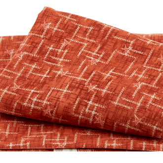 Let It Snow Flannel - Star Texture Red 2 Yard Cut