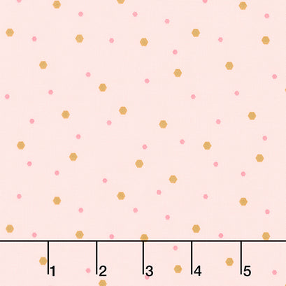 Honeycomb Hill - Mini Hexies Blush Yardage