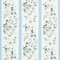 Green Fields - Floral Repeating Stripe Multi Yardage Primary Image