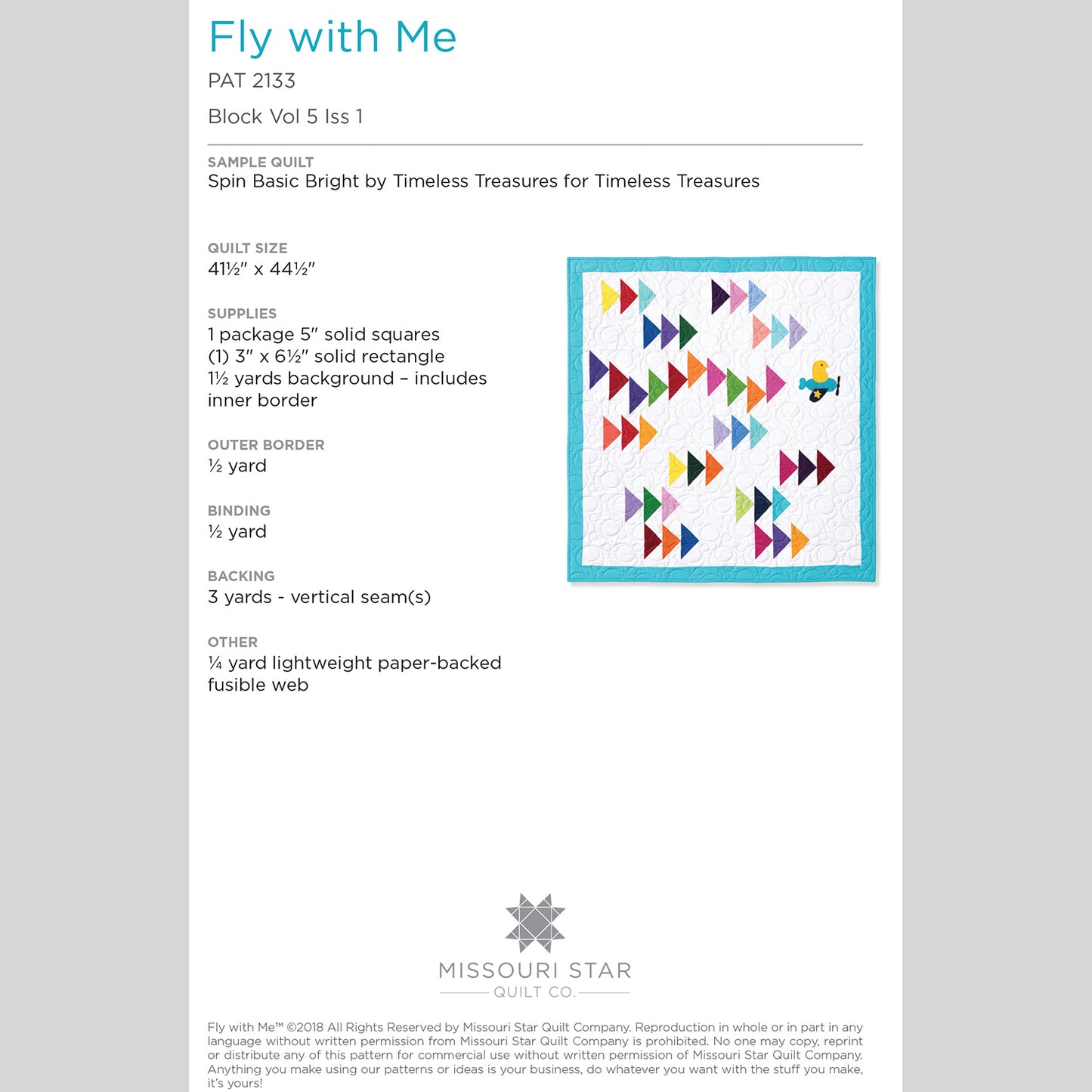 Digital Download - Fly with Me Pattern by Missouri Star Alternative View #1