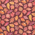 Jeweled Leaves - Leaves Aubergine Yardage Primary Image