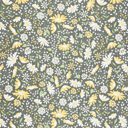 Buttercup and Slate - Buttercup Blooms Slate Yardage Primary Image