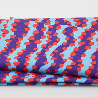 Kaffe Fassett - August 2022 Bubble Stripe Blue 2 Yard Cut