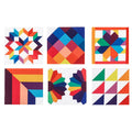 Missouri Star Iron-on Patchwork Quilt Blocks - 5" x 5" Bright 20pk Primary Image