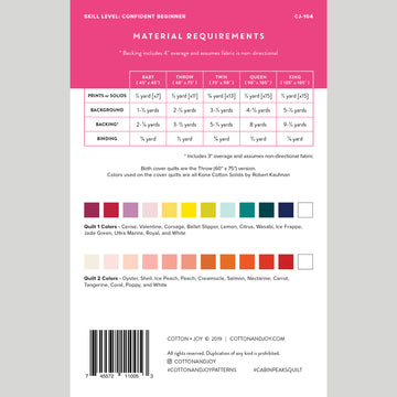 Digital Download - Cabin Peaks Quilt Pattern Alternative View #1