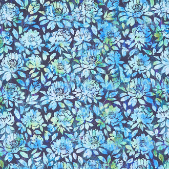 Halcyon II - Blooms Blue Yardage