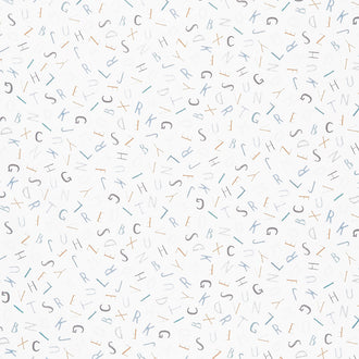 Full of Wonder - Tossed Alphabet Cream Yardage