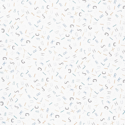 Full of Wonder - Tossed Alphabet Cream Yardage