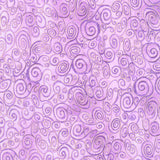 Wings of Gold - Swirly Scrolls Purple Metallic Yardage Primary Image