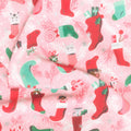 Twas - Stockings Were Hung Pink Yardage Alternative View #1