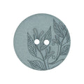 Recycled Hemp 28mm Laser Button - Dark Turquoise Primary Image