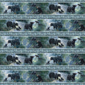 Moonlight Kisses - Bear Border Stripe Dark Blue Yardage Alternative View #1