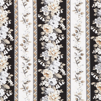 Lockwood Manor - Floral Repeating Stripe Multi Yardage