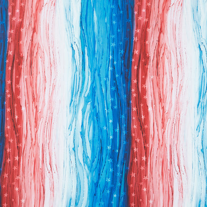 Patriot - Multi Color Stripe Navy/Red Yardage
