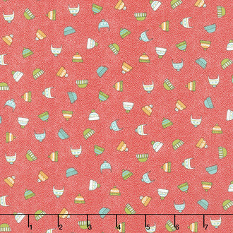 Snowkissed - Bundle Up Red Yardage