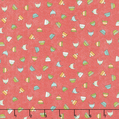 Snowkissed - Bundle Up Red Yardage