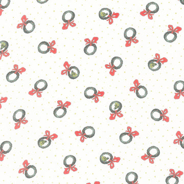 How the Grinch Stole Christmas - Wreaths Holiday Yardage Primary Image