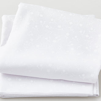 Morning Mist VIII - White on White Floral 3 Yard Cut
