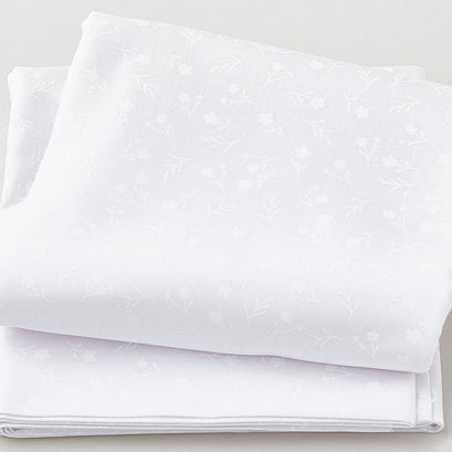 Morning Mist VIII - White on White Floral 3 Yard Cut