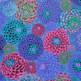 Kaffe Fassett Collective - August 2022 Flora Blue Yardage