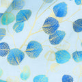 Royal Plume - Leaves On Branches Sky Metallic Yardage Alternative View #1