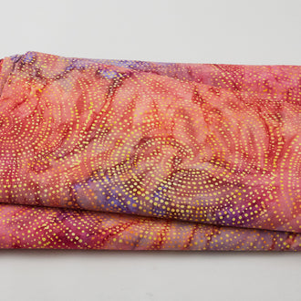 Tonga Batiks 108" Wide - Dotty Spiral Merlot 3 Yd Cut