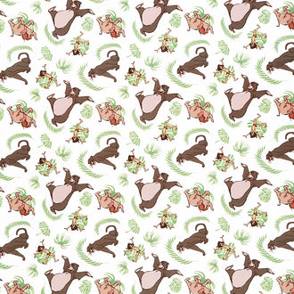 The Jungle Book - Jungle Pals White Yardage