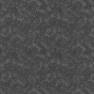 Wilmington Essentials - Swirling Leaves Black Yardage
