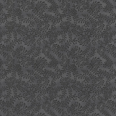 Wilmington Essentials - Swirling Leaves Black Yardage