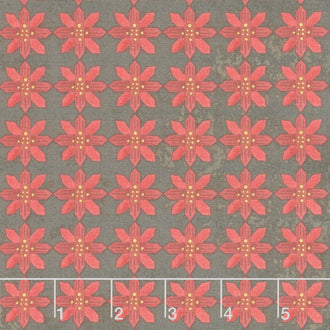 Kringle - Poinsettias Charcoal Yardage