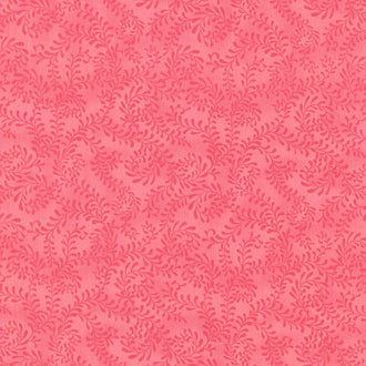 Wilmington Essentials - Swirling Leaves Bubblegum Yardage