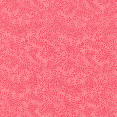 Wilmington Essentials - Swirling Leaves Bubblegum Yardage