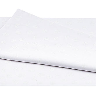 Morning Mist VII - White on White Footprints 2 Yard Cut