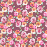 Poppies and Plumes - Floral Wine Yardage Primary Image